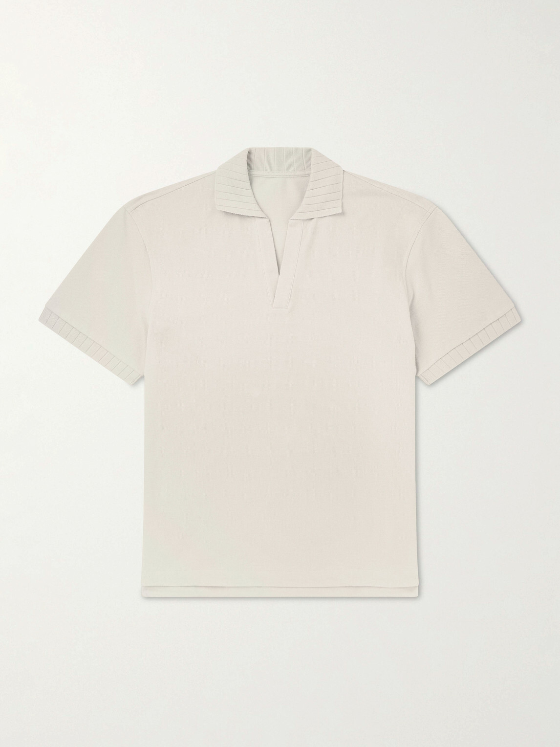 Stòffa - Cotton-Piqué Polo Shirt - Neutrals