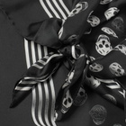 Alexander McQueen Men's Skull Biker Scarf in Black/Ivory 
