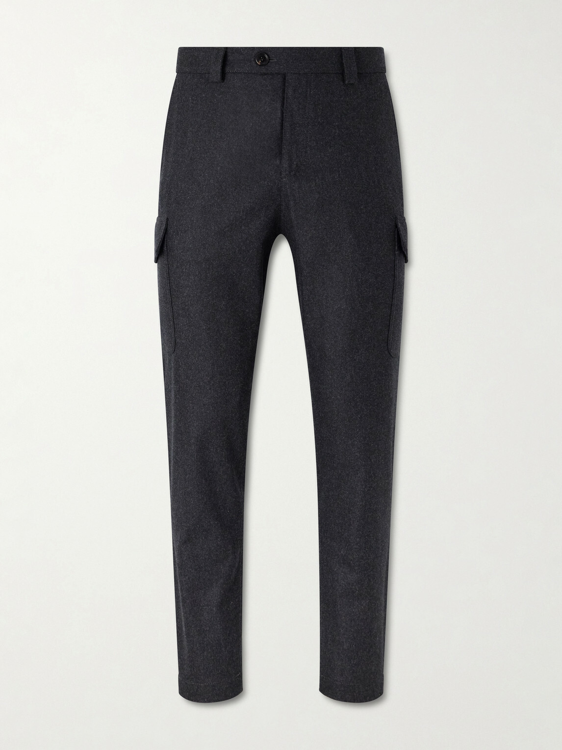 Brunello Cucinelli - Tapered Virgin Wool Cargo Trousers - Gray