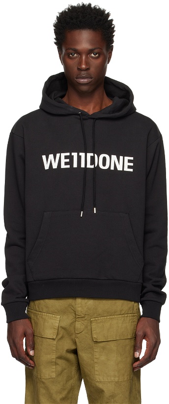 Photo: We11done Black Fitted Basic Hoodie