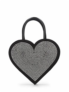 MACH & MACH - Heart Satin & Strass Top Handle Bag
