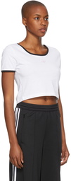 adidas Originals White Slim Cropped T-Shirt