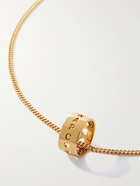 A.P.C. - Concert Logo-Engraved Gold-Tone Pendant Necklace