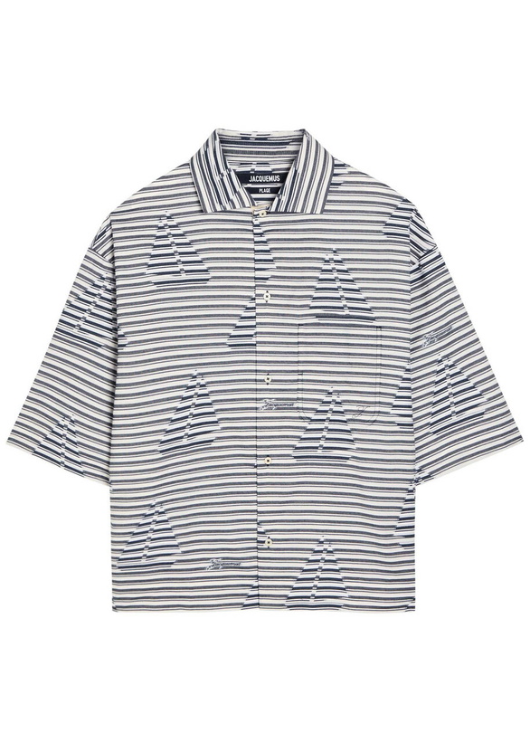 Photo: Jacquemus La Chemise Plage Striped Jacquard Cotton Shirt Multicoloured