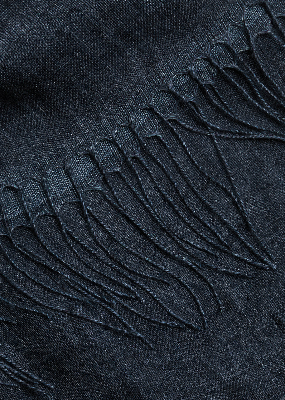 Eileen Fisher Two-tone Linen Scarf - Dark Blue - One Size