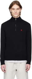 Polo Ralph Lauren Black Embroidered Sweater