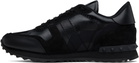 Valentino Garavani Black Rockrunner Camouflage Noir Sneakers