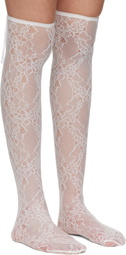 AMBUSH White Lace Ribbon Socks