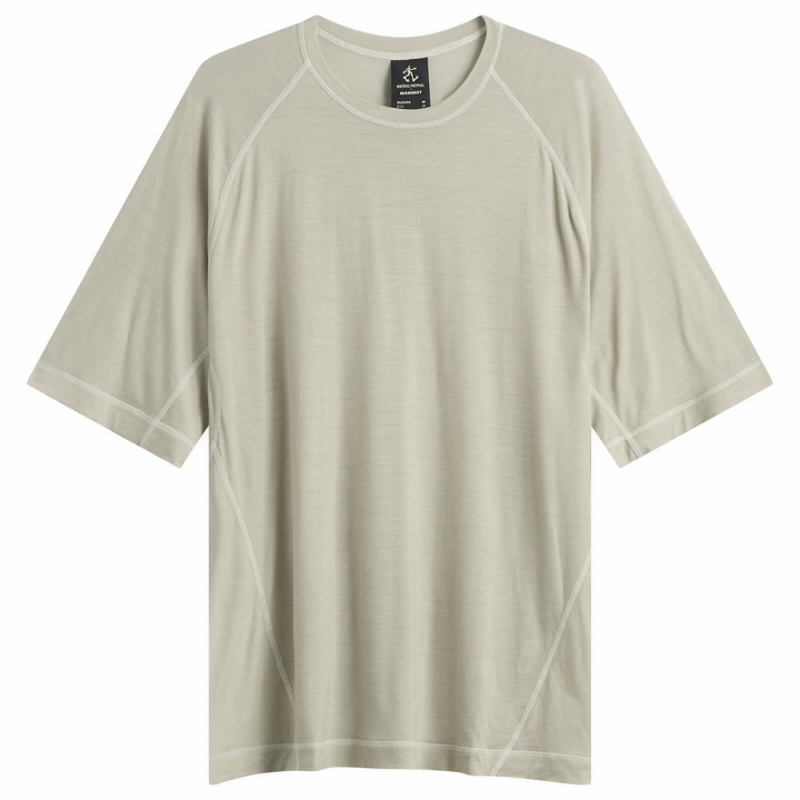 Photo: Hiking Patrol Men's x Mammut Tree Wool FL T-Shirt in Willow Whisper