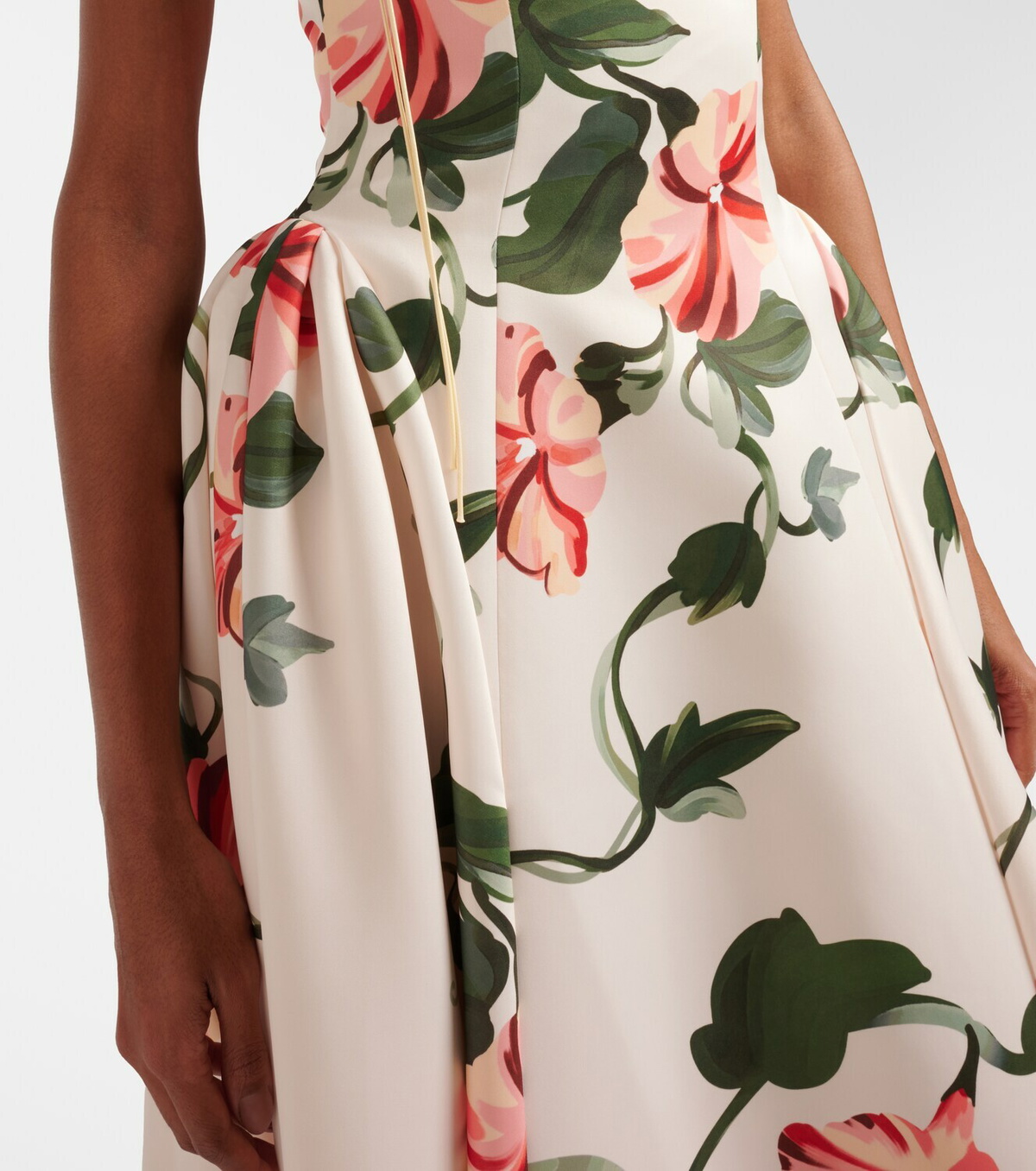 Leo Lin Violet floral bustier gown