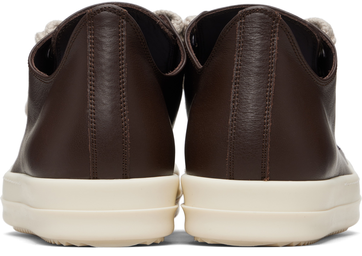 Rick Owens Brown Temple Jumbolace Low Sneakers