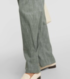 CO High-rise wool-blend wide-leg pants