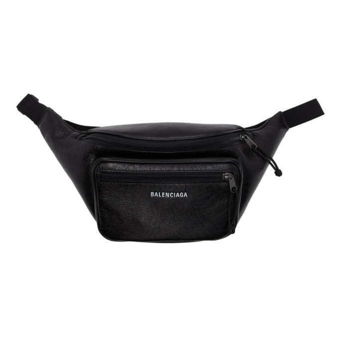 Photo: Balenciaga Black Leather Explorer Belt Pack