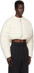 Entire Studios Off-White Pillow Down Bomber Jacket