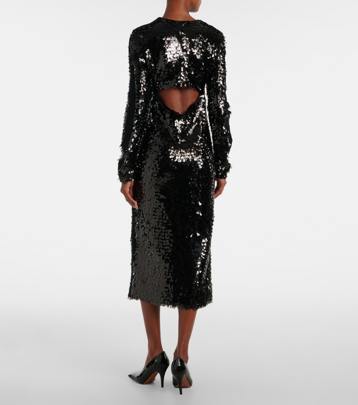 Sportmax Elleni sequined jersey midi dress