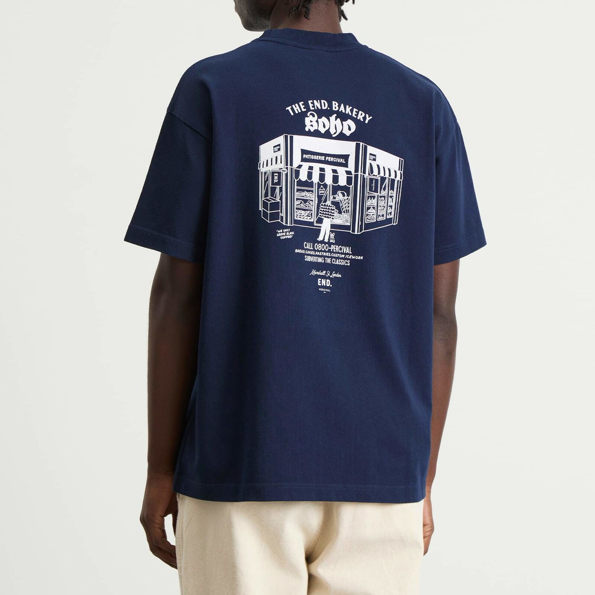 Percival Men's Patisserie T-Shirt - Presented by END. in Navy