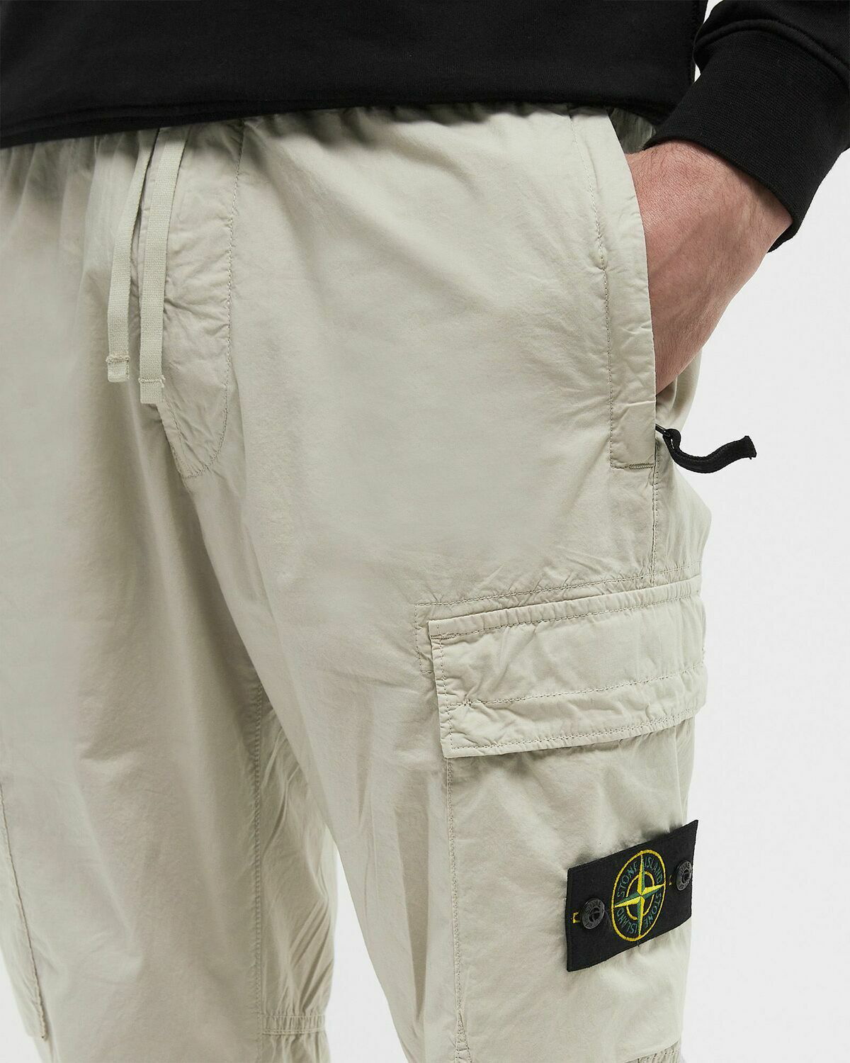 Stone Island STRETCH COTTON TELA 'PARACADUTE' CARGO TROUSERS Beige
