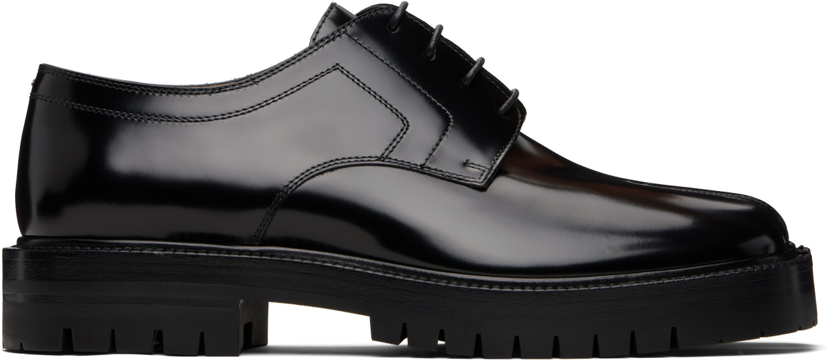 Maison Margiela Black Tabi Lace-Up Derbys
