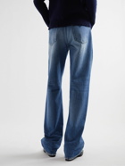 SAINT LAURENT - Straight-Leg Distressed Jeans - Blue