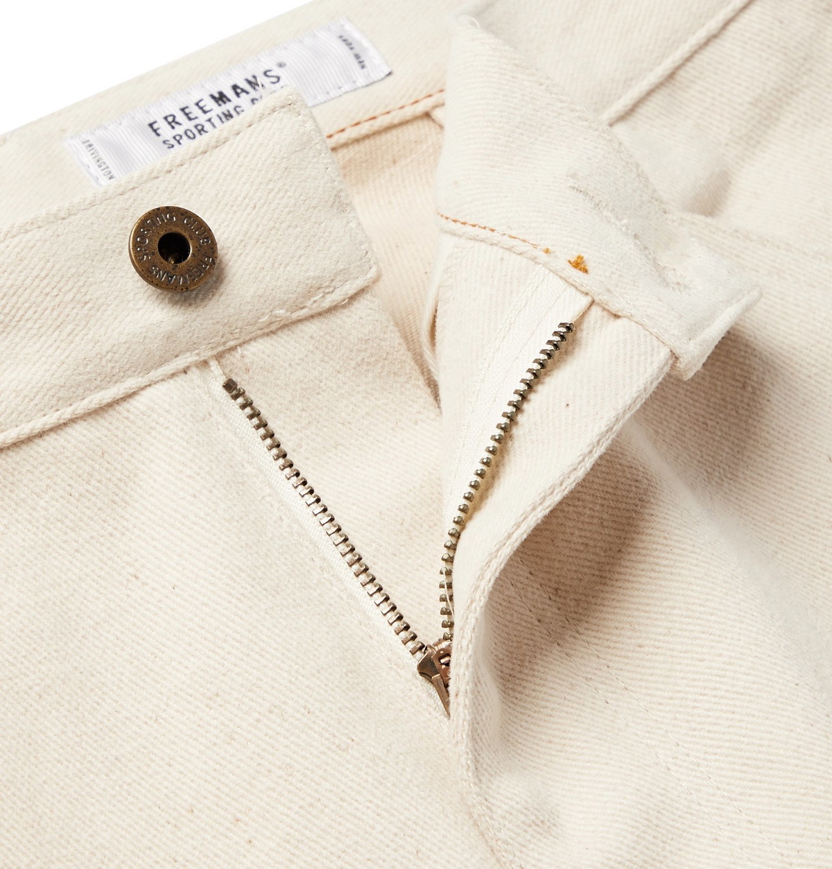 Freemans Sporting Club - Slim-Fit Brushed Cotton-Twill Trousers - Neutrals