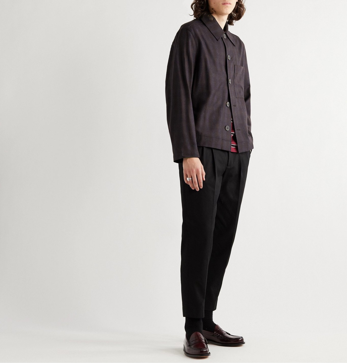Studio Nicholson - Prince of Wales Checked Wool Blouson Jacket