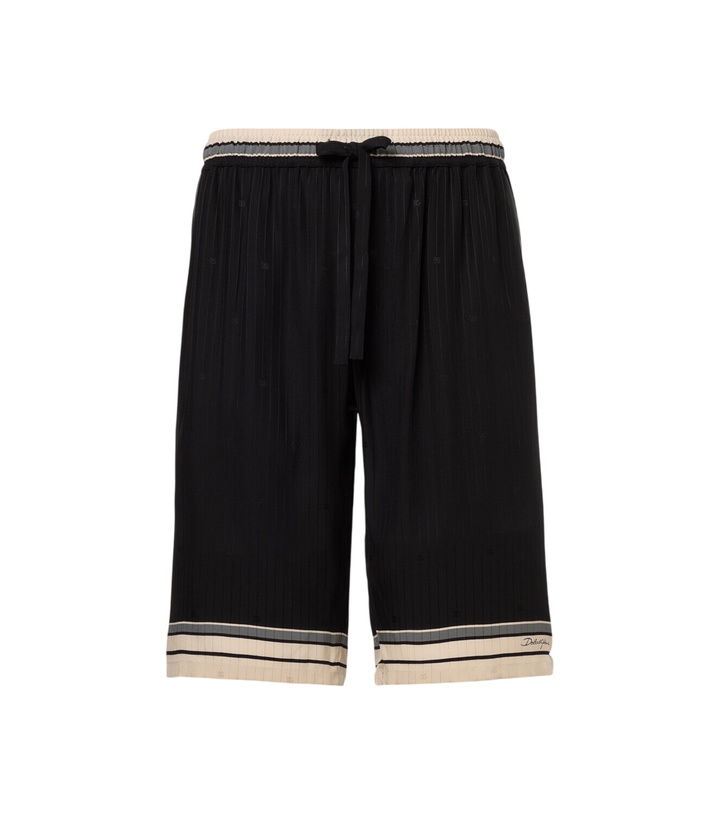 Photo: Dolce&Gabbana Striped silk Bermuda shorts