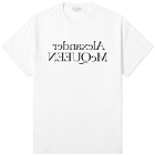 Alexander McQueen Men's Reflected Foil Logo T-Shirt in White/Black