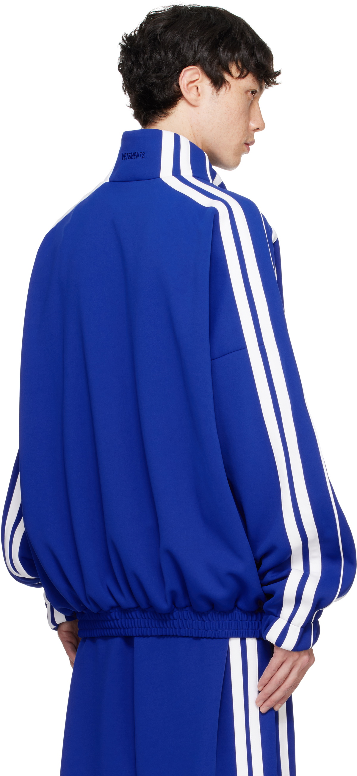 【VETEMENTS】ブルー オーバルロゴ ジム ジャケット VETEMENTS Blue Oval Logo Gym Jacket Vetements