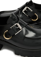 Givenchy Voyou Monk 50 Leather Loafers Black