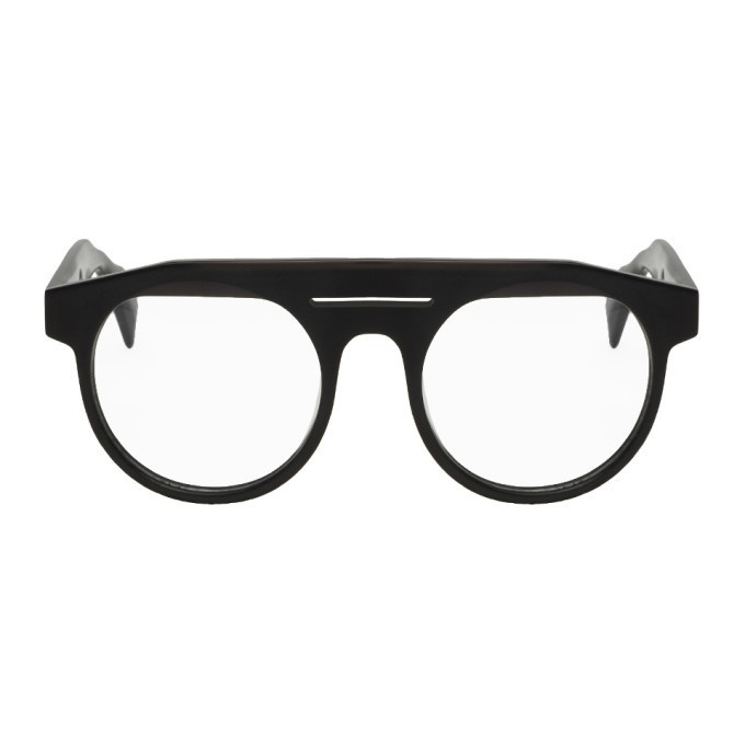 Photo: Yohji Yamamoto Black Round Brow Glasses