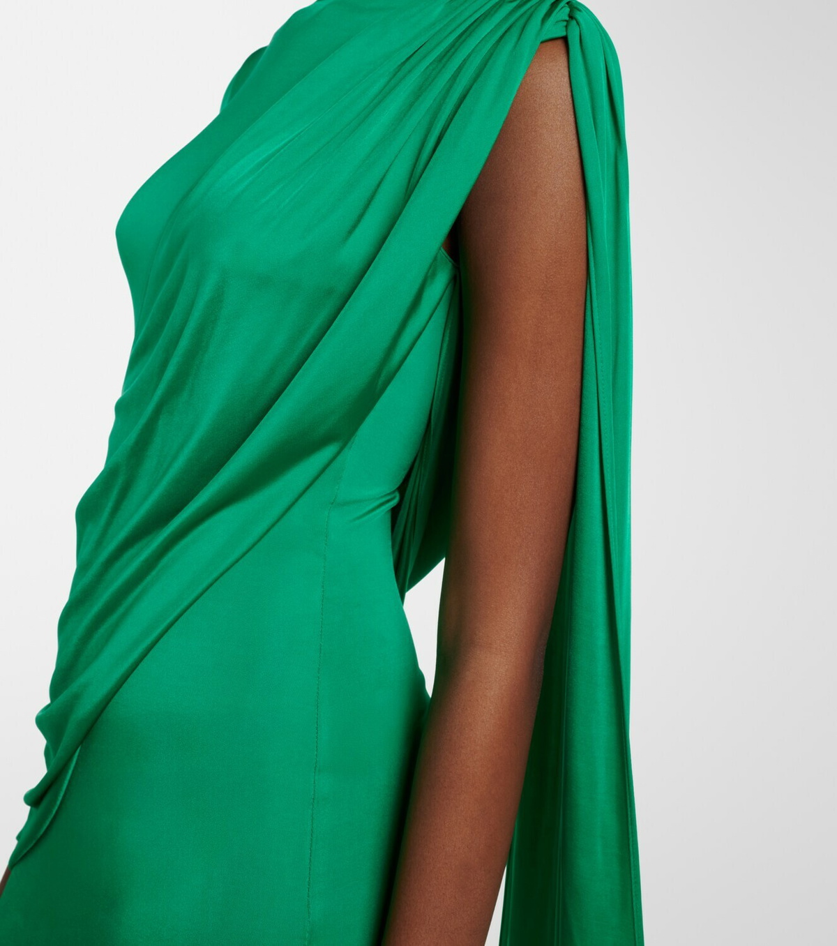 The New Arrivals Ilkyaz Ozel Aya caped satin gown