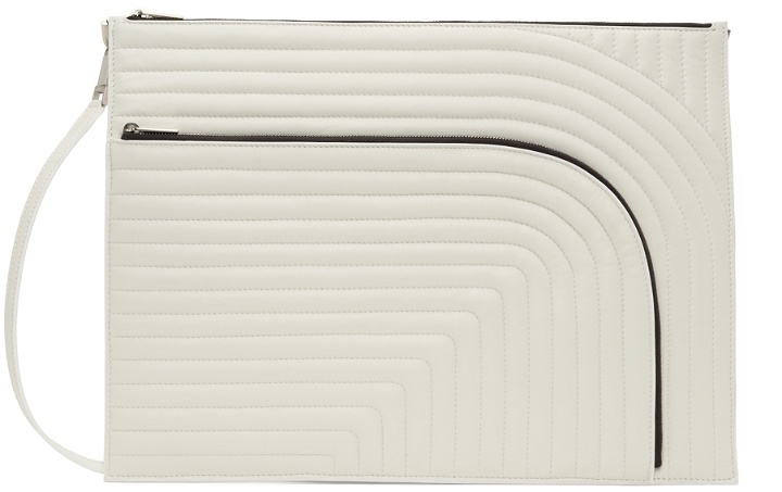 Photo: Rick Owens White Quilted Leather Messenger Bag