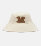 Max Mara Gondola leather-trimmed canvas bucket hat