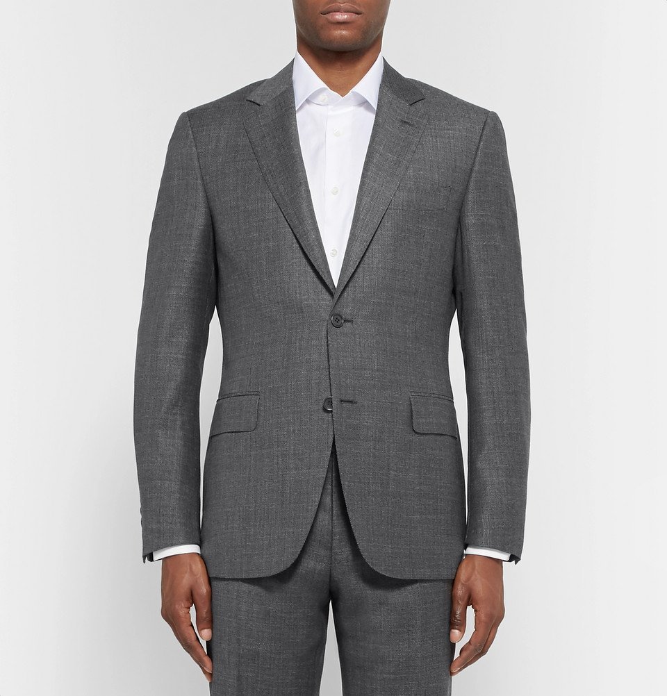 CANALI Slim-Fit Wool Suit Jacket for Men