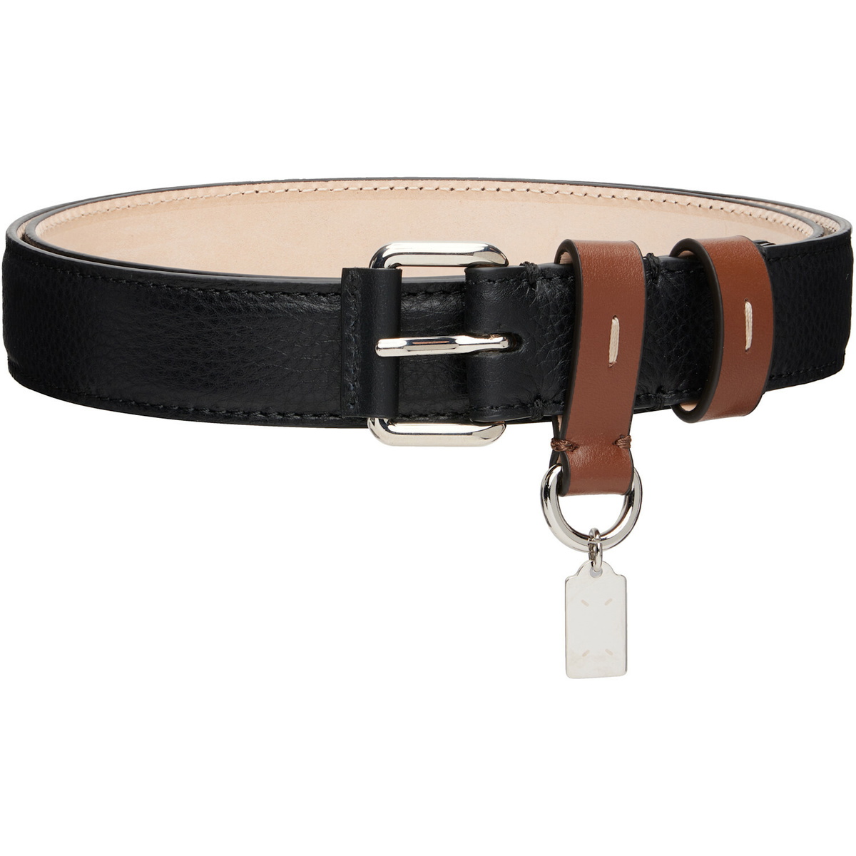 Maison Margiela Black Logo Charm Belt