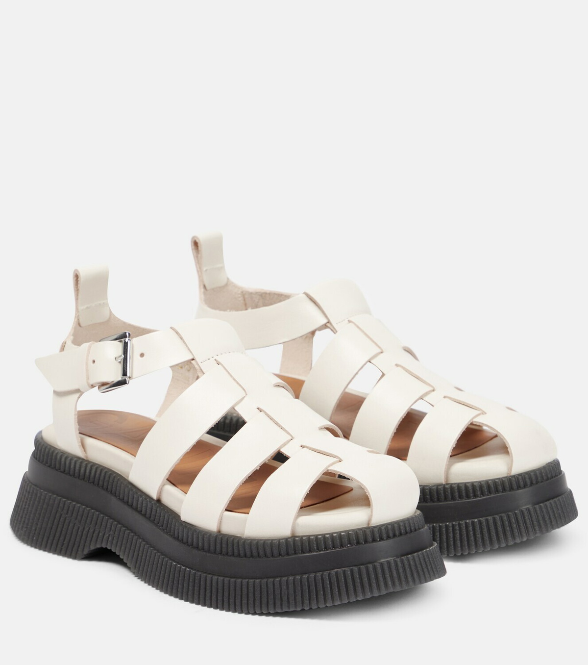 靴 GANNI leather platform sandals 37 Ganni - Leather platform sandals GANNI