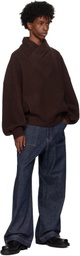 pet-tree-kor Burgundy Resonance Pleat Sweater