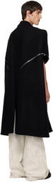 Rick Owens Black Concordians Blixa Cape Coat