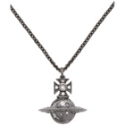 Vivienne Westwood Gunmetal Demetrius Orb Pendant Necklace