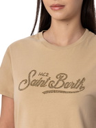 MC2 Saint Barth Woman Cotton Jersey Crewneck T-shirt Emilie With Saint Barth Rhinestones Embroidery