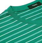 Theory - Clean Slim-Fit Striped Pima Cotton-Jersey T-Shirt - Green
