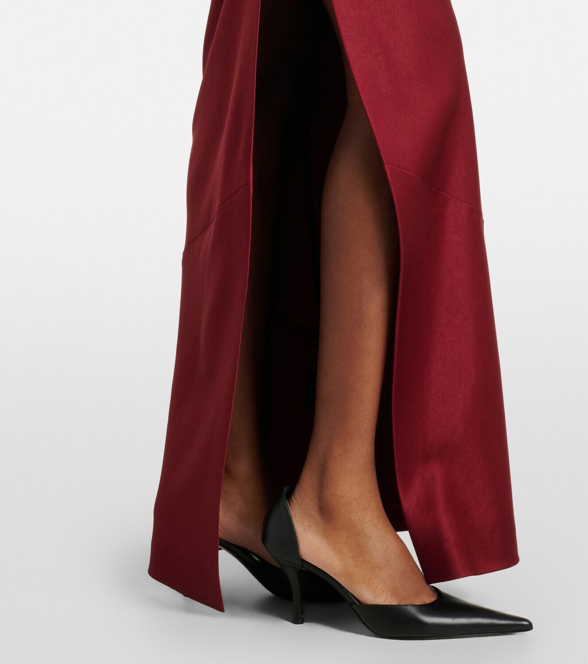Alex Perry Draped crêpe satin bustier gown