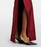 Alex Perry Draped crêpe satin bustier gown