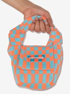LASTFRAME Orange And Blue Obi Ichimatsu Mini Tote Bag