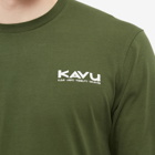 KAVU Men's Long Sleeve Etch Art T-Shirt in Green