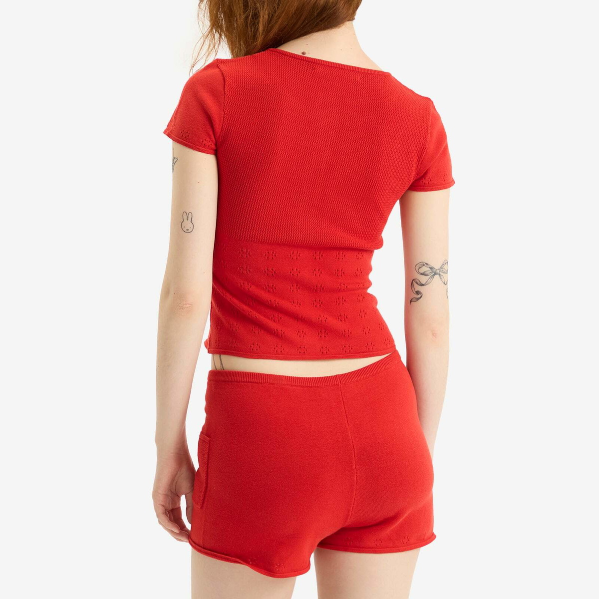 Peachy Den Women's Marie Knit Polo Top in Jam