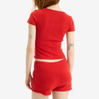 Peachy Den Women's Marie Knit Polo Top in Jam