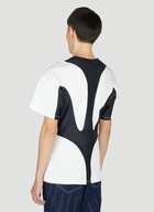 Mugler - Contrast Panel T-Shirt in White