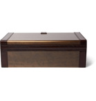 Ben Soleimani - Leather-Trimmed Bronze Cufflink Box - Brown