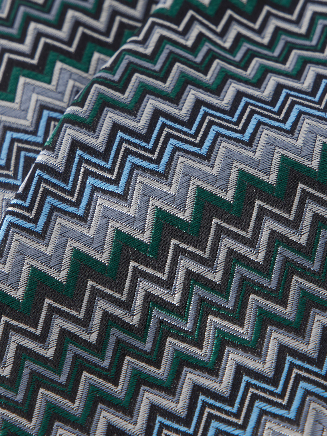 Missoni - 7cm Crochet-Knit Silk Tie - Blue